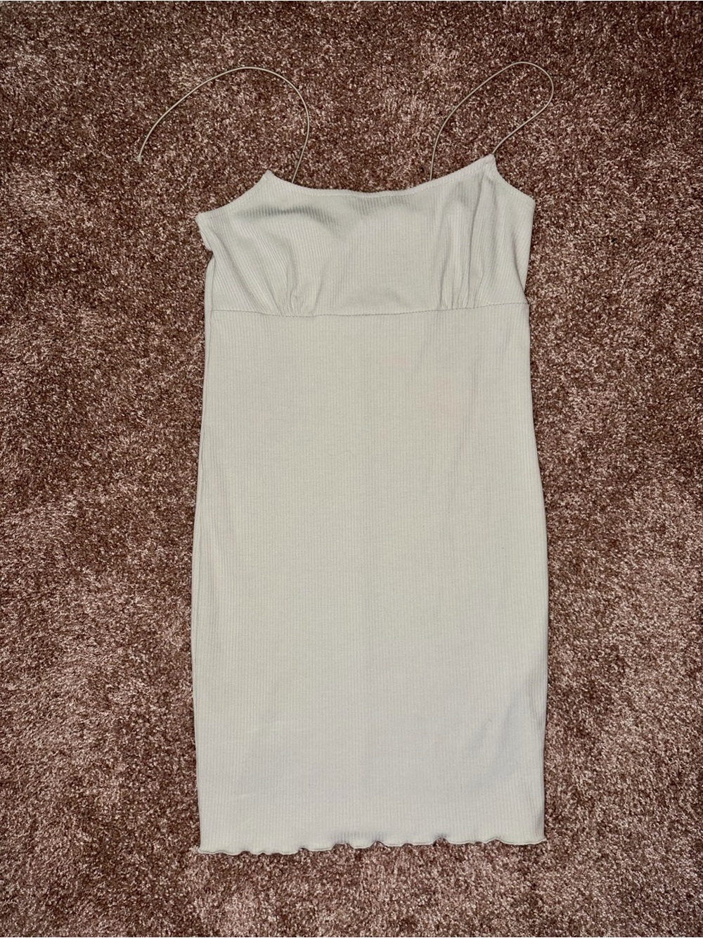 Forever 21 Light Green Ribbed Spaghetti Strap Dress